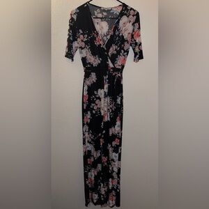 Floral Black Maxi Dress